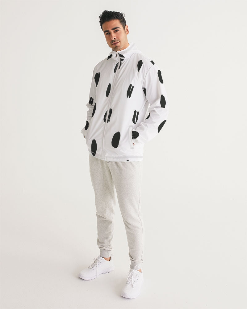 Men's Black Brush Windbreaker - Sphere Five