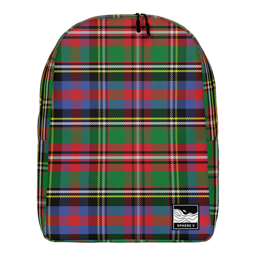 Minimalist Multi Color Tartan Backpack - Sphere Five