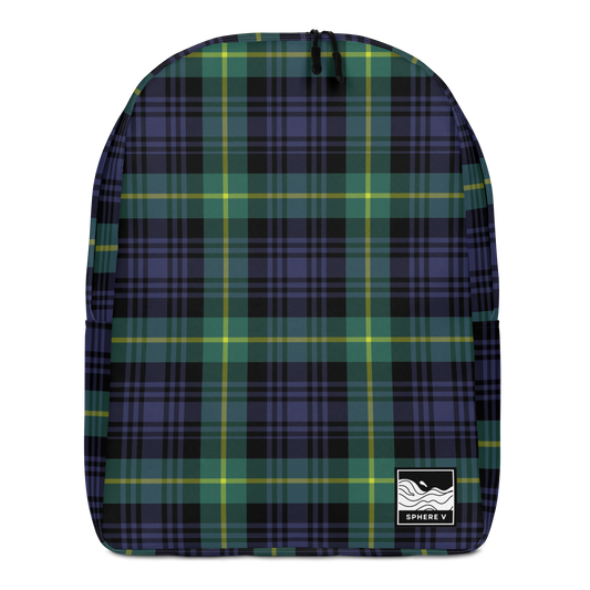 Minimalist Navy Tartan Backpack - Sphere Five