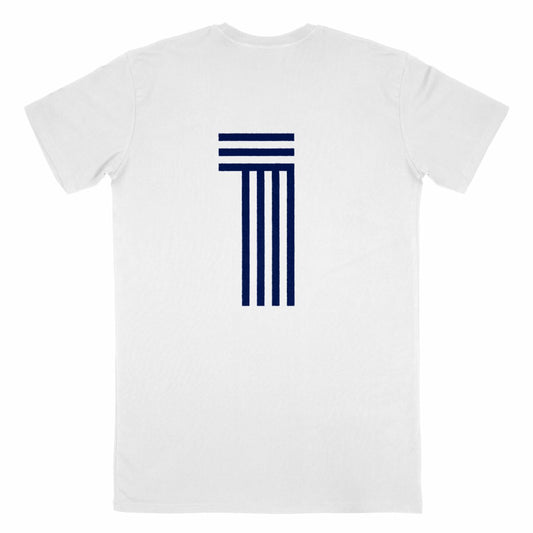 Men's White T-Shirt Made in France with 1 on back