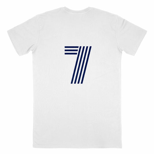 Men's White T-Shirt Made in France with 7 on back