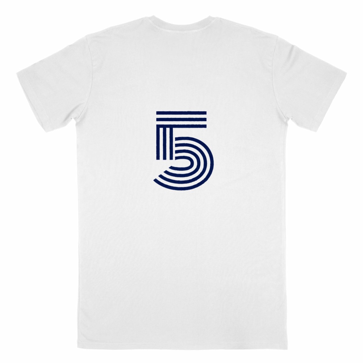 Men's White T-Shirt Made in France with 5 on back