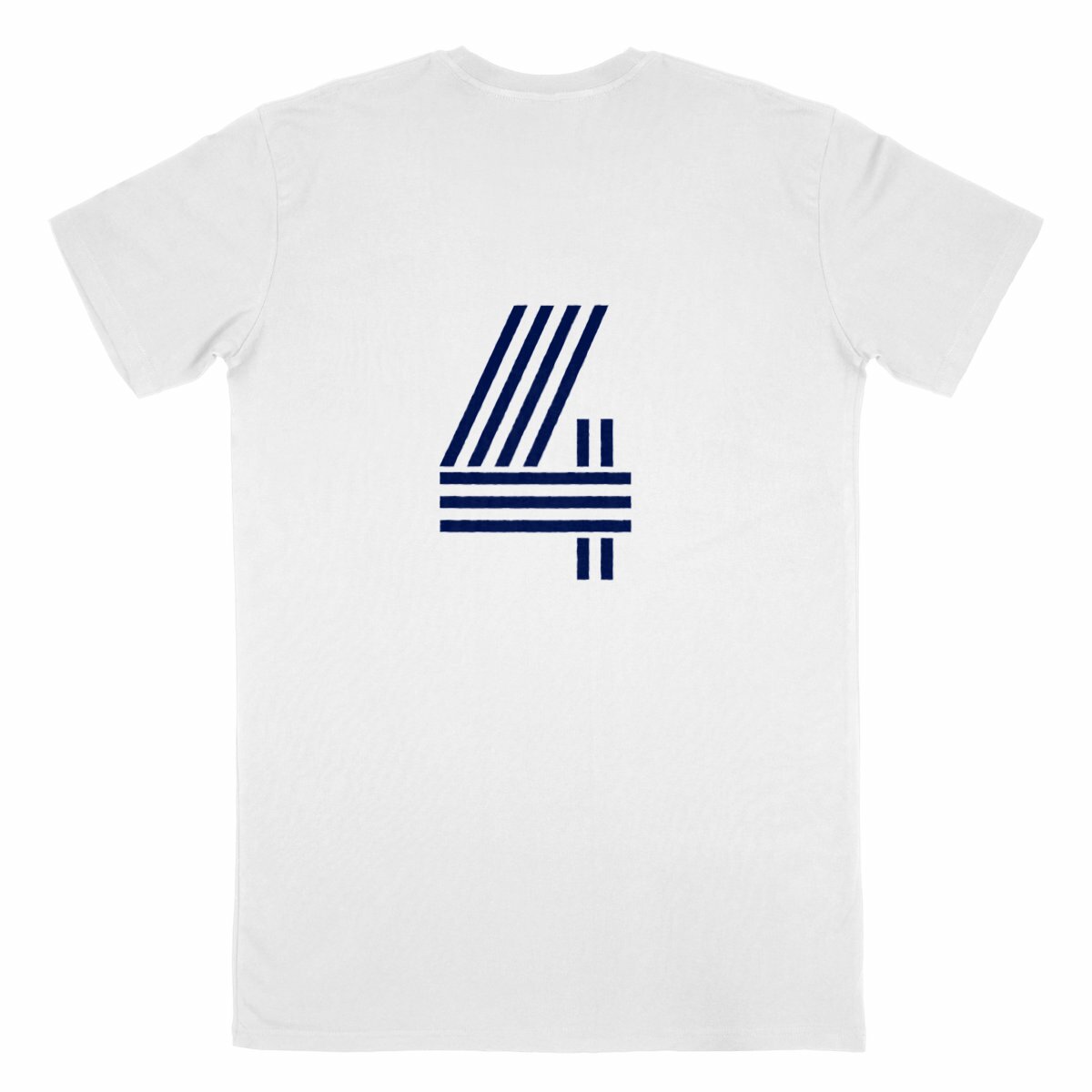 Men's White T-Shirt Made in France with 4 on back