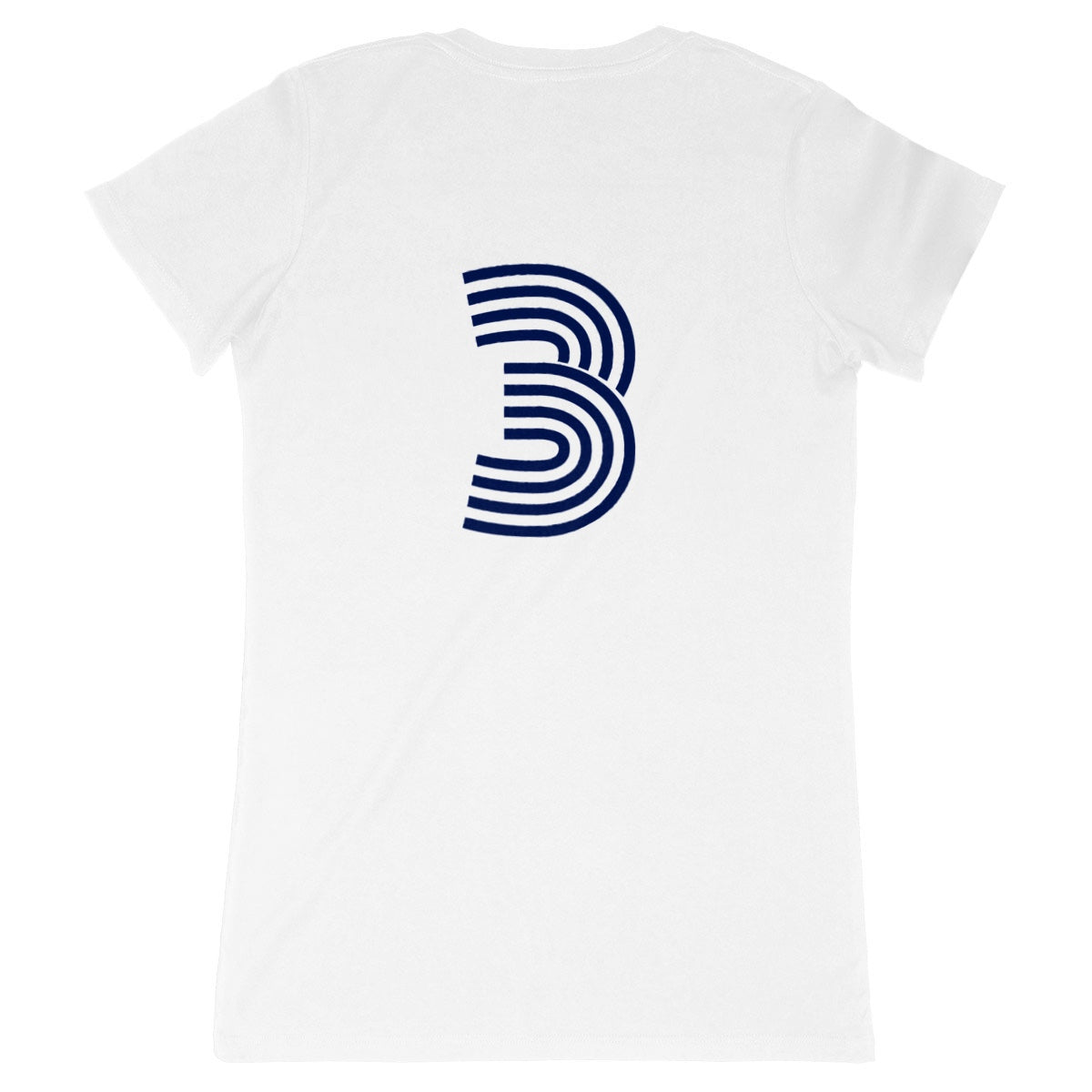 Women's White Organic Cotton French T-Shirt with 3 on back