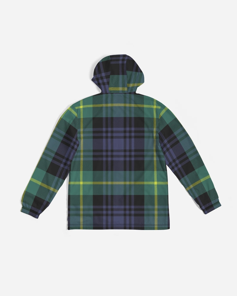 Men's Navy Tartan Check Windbreaker - Sphere Five